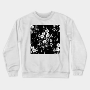 Neon White Flower Pattern Crewneck Sweatshirt
